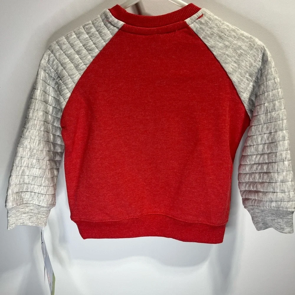 NEW Bluey Bingo and Chili Smoochy Kiss Red Kids 12 month Sweatshirt